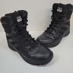 Original S.W.A.T.  Force 8" MEN'S SIZE 9.5 Side-Zip Black Boots (155201) Black